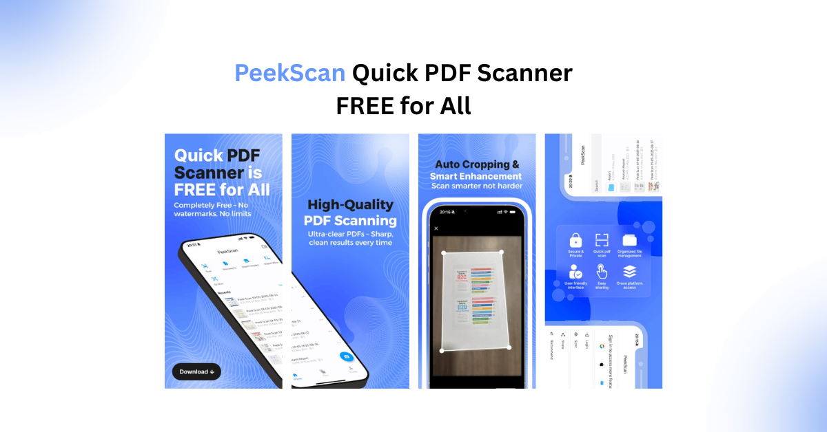 PeekScan Quick PDF Scanner FREE for All